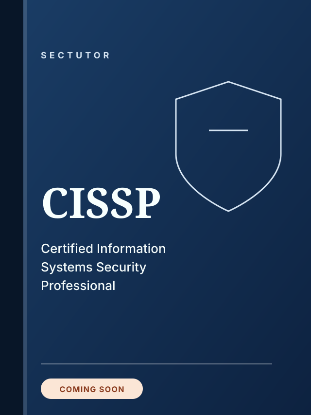 Sectutor CISSP book cover, coming soon