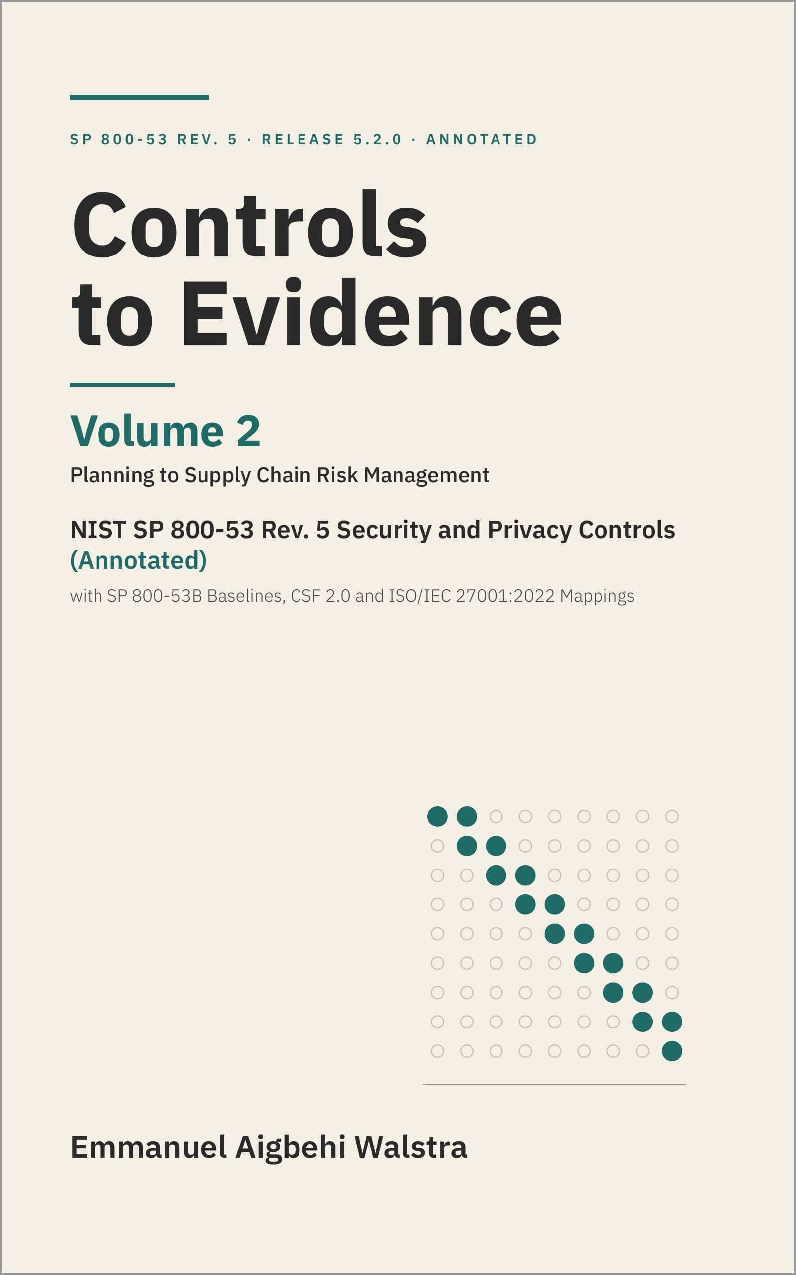 Cover of Controls to Evidence, Volume 2: NIST SP 800-53 Rev. 5 Security and Privacy Controls (Annotated). Planning to Supply Chain Risk Management
